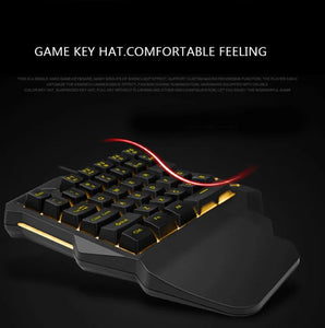 One Hand Gaming Keyboard Half Keyboard Small Gaming Keyboards with Backlight GDeals