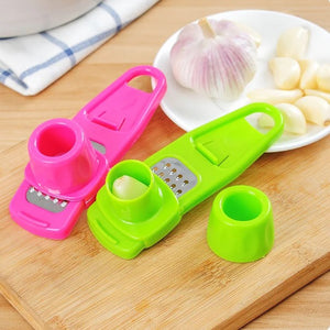 1Pcs Multifunction Stainless Steel Kitchen Gadgets Garlic Press Cooking Accessories Grater Crusher Peeler Vegetable Tools