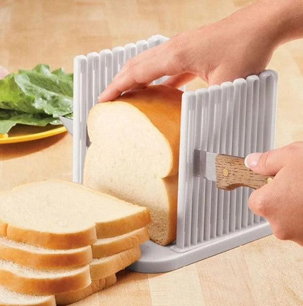 Toast Slicer Tool Foldable Bread Slicer Adjustable Bread Cutting Guide Tools for Bakeware Cutter Rack Home Kitchen Gadgets